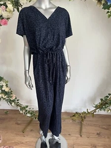 JOULES Sally Jumpsuit Size 12 14 & 16 Navy Leopard Print Jersey Women's NEW PD40 - Picture 1 of 24