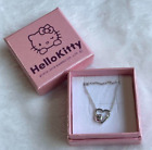 Sanrio Hello Kitty Necklace Limited Edition Christmas Heart Pink Box 2016