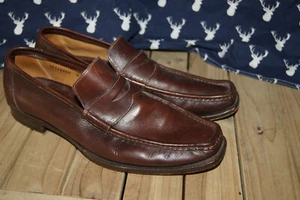 Santoni shoes 10.5 SANTONI LOAFERS Size 10.5  PENNY LOAFERS 10.5 ITALIAN LOAFERS - Picture 1 of 8