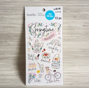 Springtime Florals Recollections Stickers 13 pieces Holofoil Accents - Picture 1 of 1