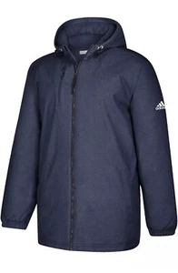 Adidas Game Built Heavy Weight Winter Hooded Jacket Navy Blue Size Large $170 - Foto 1 di 7