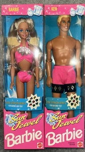 Neu in Boxen - Sun Jewel Barbie & Ken Puppe Vintage 1993 Mattel #10953 und #10954 - Bild 1 von 4
