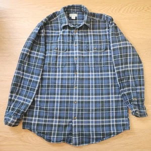 Carhartt Flannel Shirt Mens XL Tall Rugged Outdoor Plaid Blue VTG Y2K Workwear - Picture 1 of 13