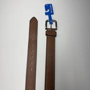 Columbia Sportswear Mens Brown Synthetic Leather Belt 1.5” Sz S 30-32 NWT - Picture 1 of 3