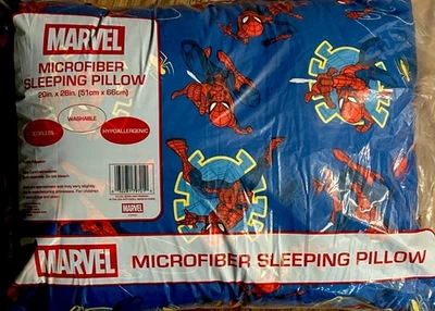 Almohada para dormir de microfibra Marvel 20x26 Spiderman nueva hipoalergénica Foto 1 de 4
