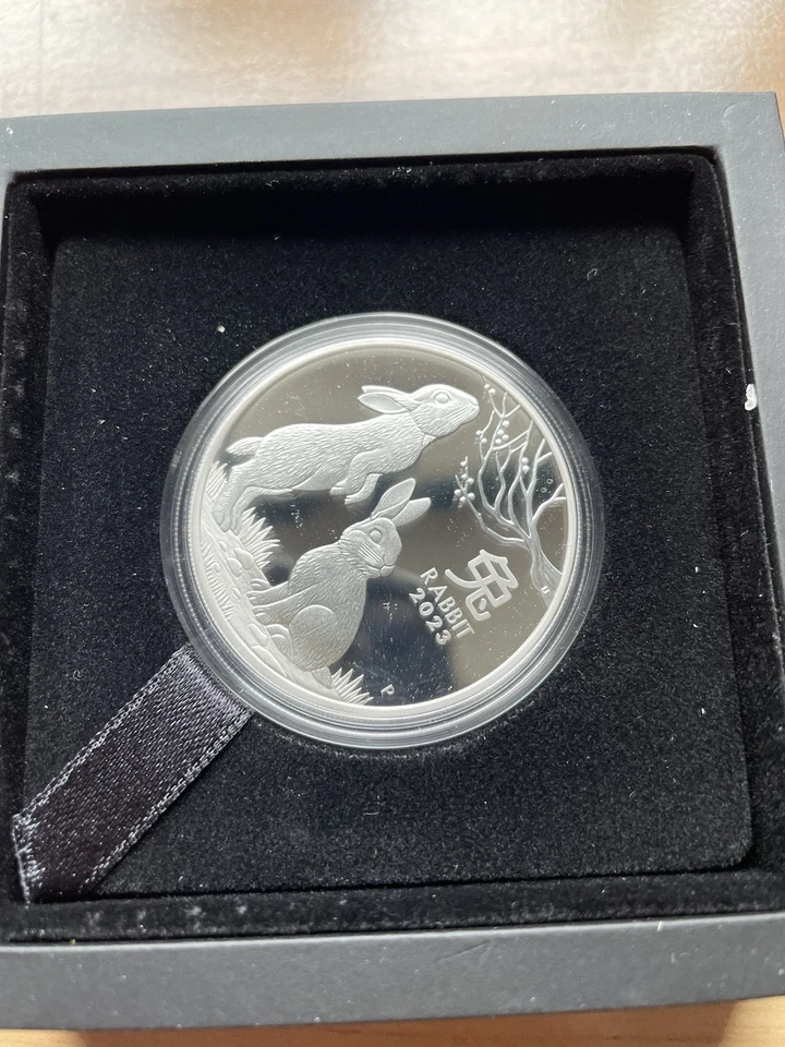 Silbermünze Lunar Hase 2023 Pp 1 Oz.999 Silber Australien Perth Mint - Bild 1 von 3