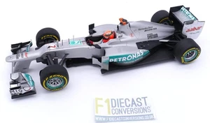 MINICHAMPS MERCEDES W03 M SCHUMACHER  2012 1-18 SCALE F1 - Picture 1 of 6
