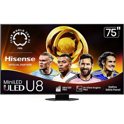 Hisense 75U8QG Class U8 Mini LED ULED 4K Google TV - Image 1 of 4