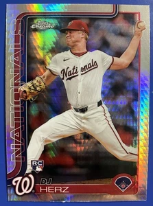 2025 Topps Chrome DJ Herz #270 ROOKIE Prism Refractor - Imagen 1 de 1
