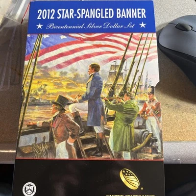2012 P Star Spangled Banner Silver Proof Dollar In Presentation Folder - Image 1 of 4
