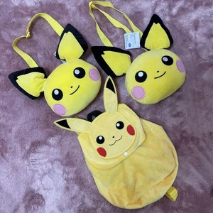 Juego de 3 Mochila Bolso de Hombro Pikachu Pichu - Imagen 1 de 5