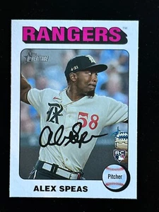 2024 Topps Heritage - Alex Speas (RC) - White Border #274 - Rangers - Picture 1 of 2
