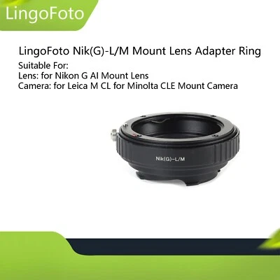Nik(G)-L/M Mount Lens Adapter Ring for Nikon G Lens to for Leica M Camera - Image 1 of 4