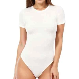 NWT MANGOPOP Women's Round Neck Short Sleeve T Shirts Basic Bodysuits SIZE XXL - Picture 1 of 15
