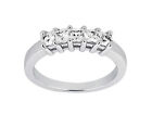 5Stone 0.70ct Princess Cut Diamond Wedding Ring 950 Platinum F VS2 Shared Prong
