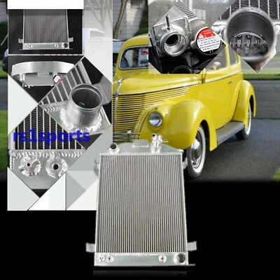 RADIADOR 3 FILAS TODO ALUMINIO PARA FORD MODELO A CHEVY V8 1930-1931 20" ALTURA NÚCLEO Foto 1 de 4