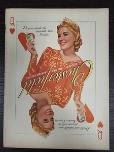 1940 Chesterfield Zigarettendruck Werbung Pinup Modell Königin der Herzen LEBEN - Bild 1 von 3