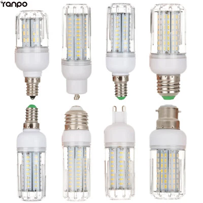 Dimmable E12 E14 E26 E27 G9 GU10 LED Corn Bulb Light 12W 18W 21W 25W White Lamps - Image 1 of 4