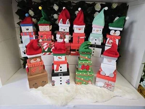 50cm CHRISTMAS 3PC PLUSH STACKING BOXES 10 styles - Picture 1 of 11