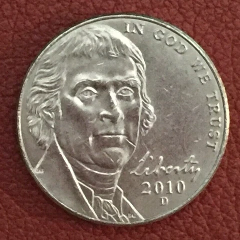 2010 D Jefferson Nickel - actual coin - free shipping Cover