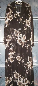 Victoria's Secret Vintage 90's Sheer Brown Robe Duster Size XS - Picture 1 of 3