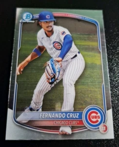 2025 BOWMAN CHROME PROSPECTS SP #BCP-110 FERNANDO CRUZ CHICAGO CUBS NRMT-MT!!! - Picture 1 of 2