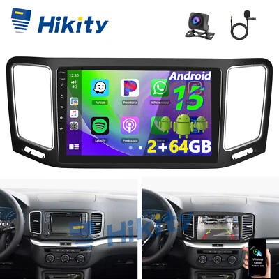 2+64GB Carplay Autoradio Android 15 Für VW Sharan 7N Seat Alhambra II 2010-2022 - Bild 1 von 4