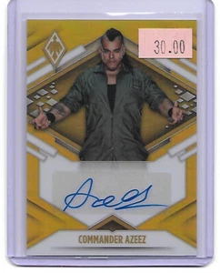 COMMANDER AZEEZ Panini Chronicle Phoenix WWE GOLD REFRACTOR RC Auto AUTOGRAPH/10 - Picture 1 of 1