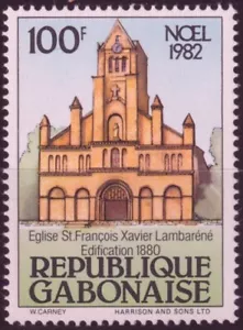 F-EX36204 GABUN 1982 POSTFRISCH WEIHNACHTEN KIRCHE ARCHITEKTUR. - Bild 1 von 1