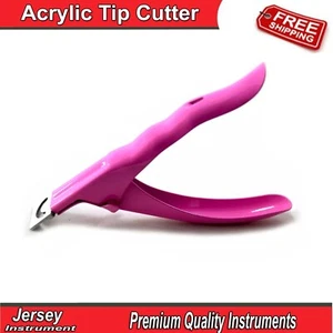 Pink Acrylic Nail Tip Clipper UV False Fake Nail Art Manicure Pedicure Cutter - Picture 1 of 4