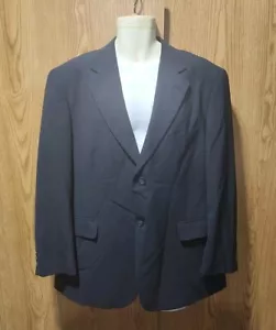 Stafford Sport Coat Suit Jacket 42 Short Washable Wardrobe Gray Pinstripe  - Picture 1 of 10