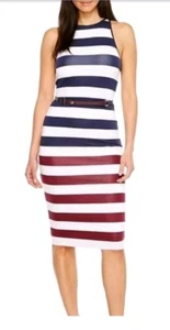 Ted Baker Yuni Rowing Stripe Bodycon Dress Size 1 US 4 NWT $195 - Picture 1 of 1