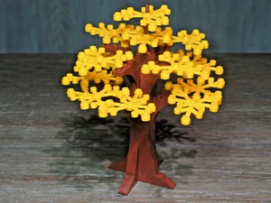 LEGO 6" Medieval Forest Tree Reddish Brown Trunk & Yellow Leaves Fall MOC Builds - Picture 1 of 3