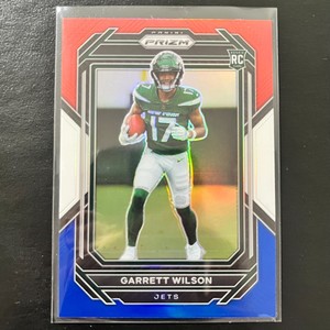 2022 Panini Prizm Red White Blue #309 Garrett Wilson Rookie Jets Ohio State