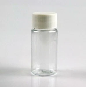 20ml 20g 50pcs Sample Clear Plastic PET Bottles with white Plastic cap - Picture 1 of 1