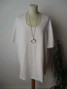 Samoon Damen Shirt Gr. 54 weiß Rundhals kurzarm - Bild 1 von 8