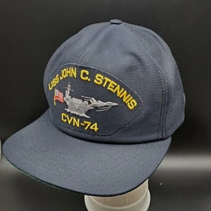 USS John C Stennis Aircraft Carrier NAVY CVN74 Patch Snapback Made In USA Cap-10 - Picture 1 of 4