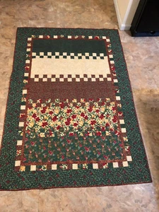 Lap Quilt - Christmas Lap Quilt - 78" x 54" - Professionally Longarm Quilted - Picture 1 of 11