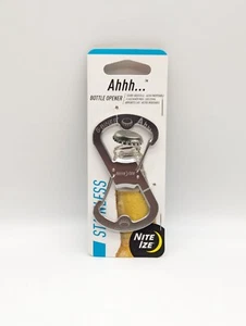 Nite Ize S-Biner Ahhh... Multifunctional Carabiner Bottle Opener Stainless Steel - Picture 1 of 3