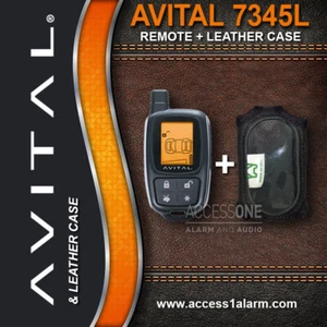 Avital 7345L 2-Way LCD Remote Control WITH Leather Case For The Avital 3305L - Picture 1 of 7
