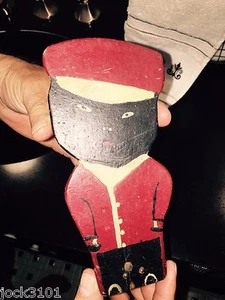 FOLK ART HAND PAINTED FIGURE/DOOR STOPPER WOODEN AFR.AMERICAN PIECE MUST SEE - Picture 1 of 4