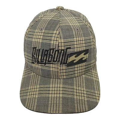 Billabong Black Brown Plaid Check Flex Fit Cap Adult Beach Swim Baseball Hat - Изображение 1 из 4