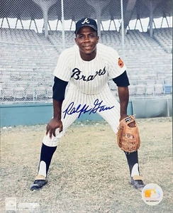 Ralph Garr Atlanta Braves autographed 8 x 10 Color Photo - Claremont Shows Cert - Picture 1 of 4