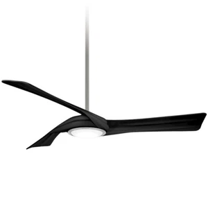 Minka Aire Curl LED 60" Ceiling Fan, Nickel/Coal/White - F714L-BN-CL - Picture 1 of 1