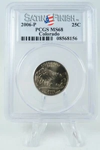 2006-P PCGS SP68 Colorado Satin Finish State Quarter 25C *Spotting* - Picture 1 of 2