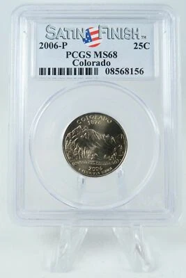 2006-P PCGS SP68 Colorado Satin Finish State Quarter 25C *Spotting* - Image 1 of 2