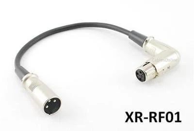 1ft Premium XLR Right-Angle Female to Male Microphone Audio Extension Cable - Image 1 of 3