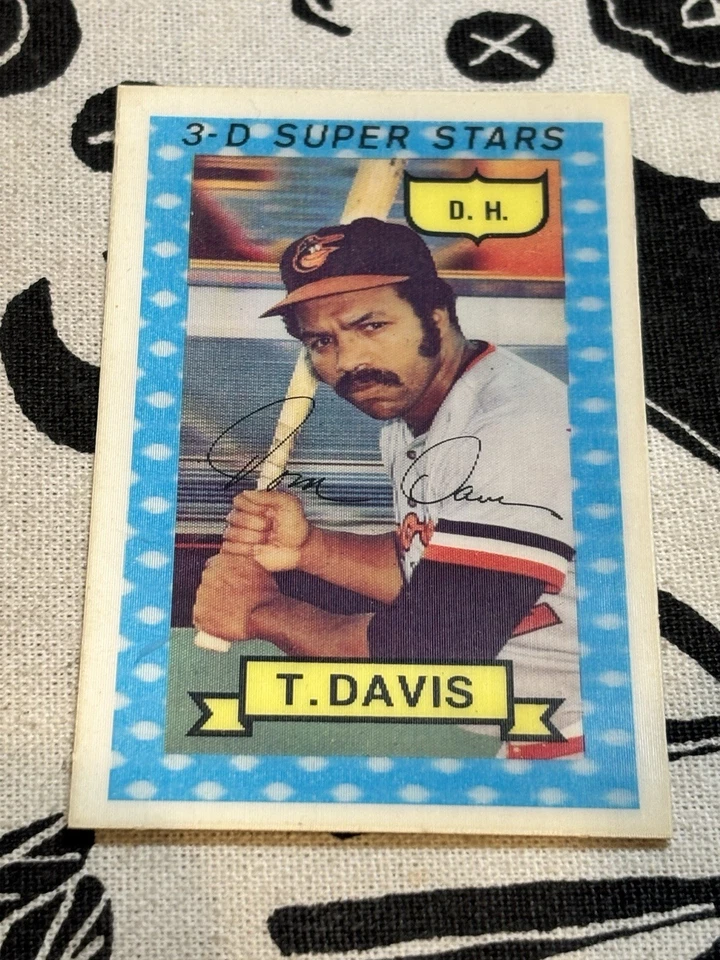 1974 Kellogg's 3D Super Stars Tommy Davis NO CRACKS Baltimore Orioles Baseball - Image 1 of 1