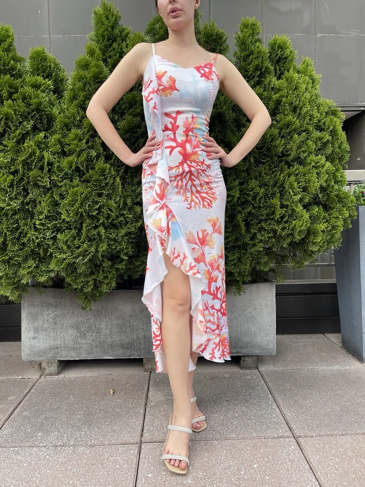 Vestido de Verano Blanco MIDI Talla S Foto 1 de 4