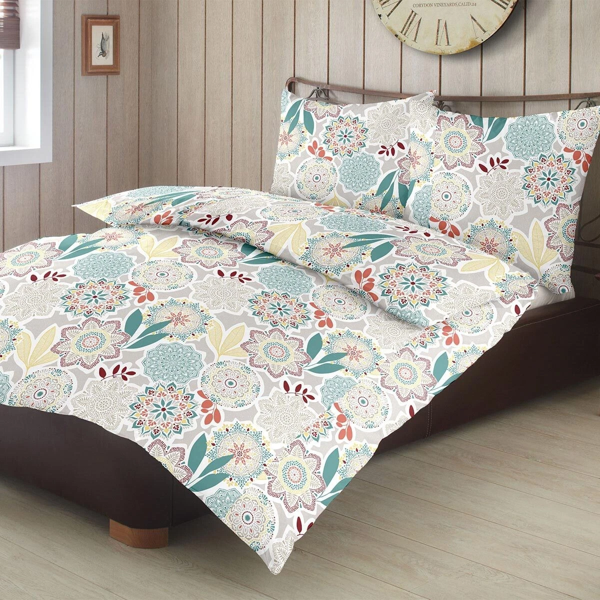 WONGS BEDDING Bettwäsche-Set 8-teilig Mit Blumenmuster – Maschinenwaschbar, Stilvoll & Gemütlich